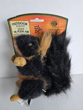 AKC Outdoor Series Black Squirrel Dog Toy NWT